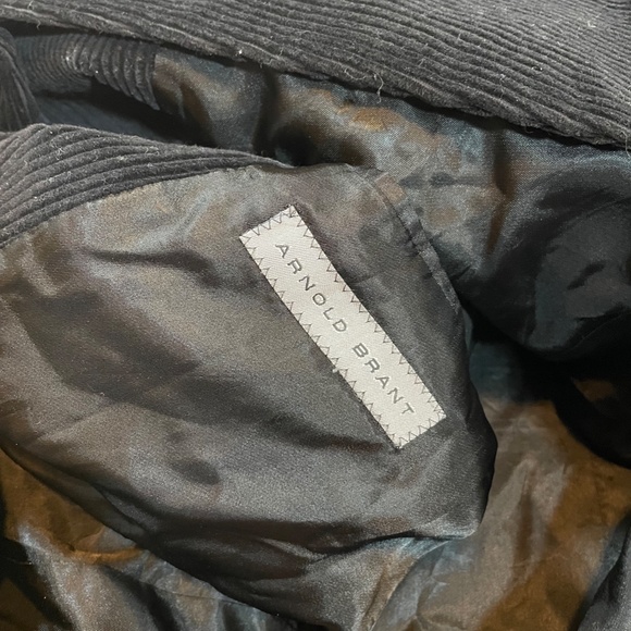 arnold brant canada sport coat blazer mens 46r black corduroy - Picture 6 of 7